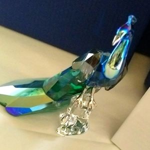 FINAL PRICE Swarovski crystal peacock 2013 SCS Never displayed 1145553